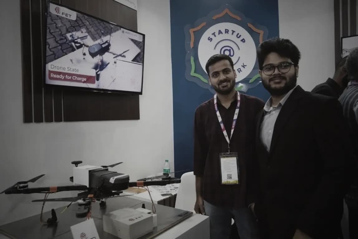 Founder Ankit Mishra with the AlgoPAD demonstration rig at an expo