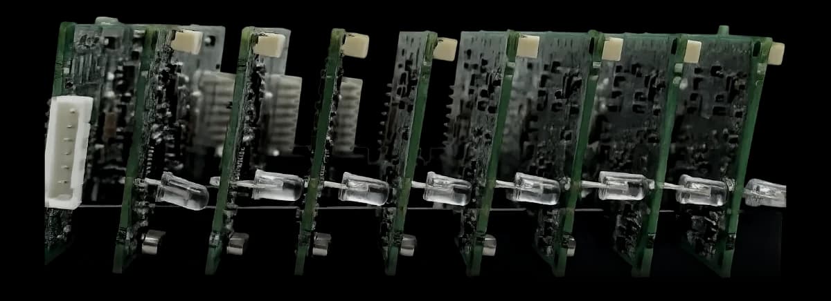 AlgoBMS battery-management boards in a multi-slave stack